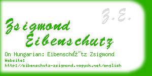 zsigmond eibenschutz business card